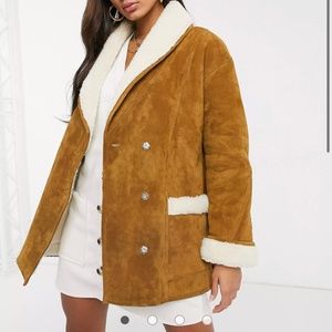 ASOS Design sheepskin coat